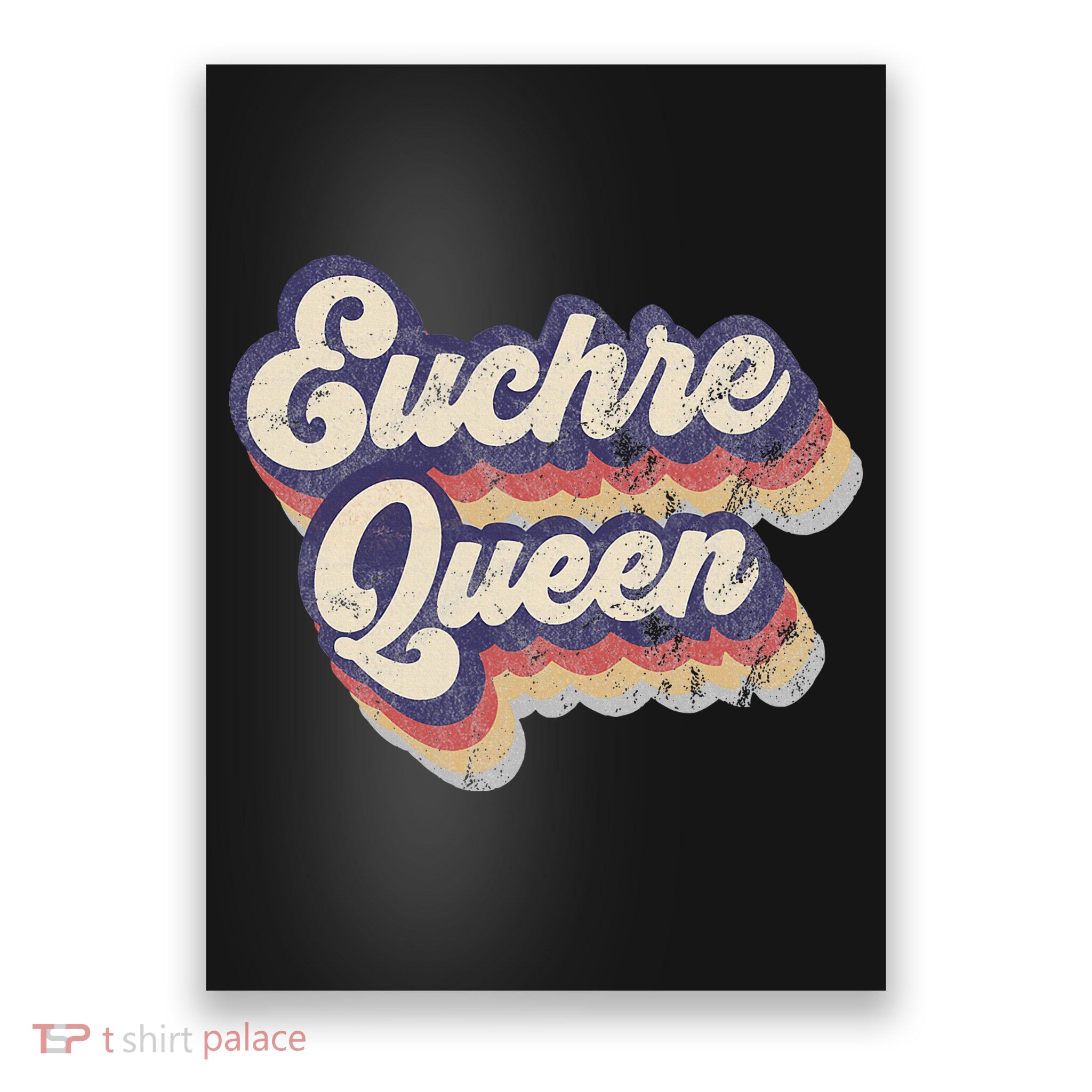 Euchre Queen Euchre Card Game Player Vintage Euchre Poster