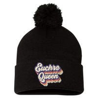 Euchre Queen Euchre Card Game Player Vintage Euchre Pom Pom 12in Knit Beanie