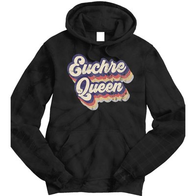 Euchre Queen Euchre Card Game Player Vintage Euchre Tie Dye Hoodie