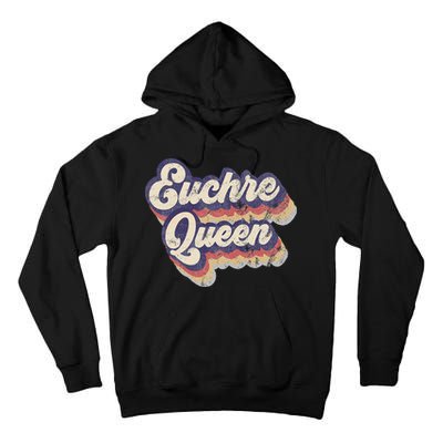 Euchre Queen Euchre Card Game Player Vintage Euchre Tall Hoodie