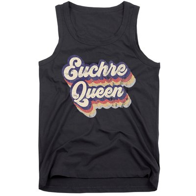 Euchre Queen Euchre Card Game Player Vintage Euchre Tank Top