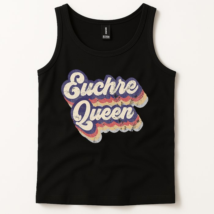 Euchre Queen Euchre Card Game Player Vintage Euchre Tank Top