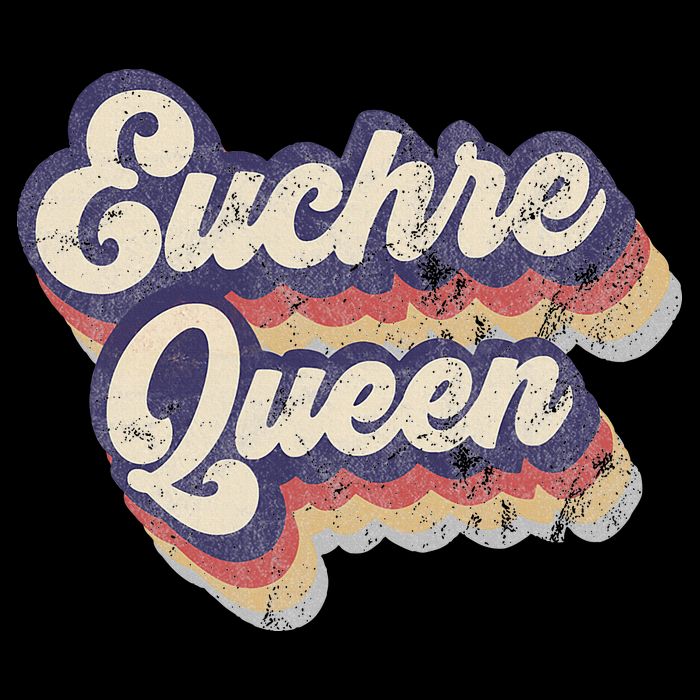 Euchre Queen Euchre Card Game Player Vintage Euchre Tank Top