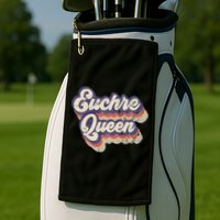 Euchre Queen Euchre Card Game Player Vintage Euchre Golf Towel