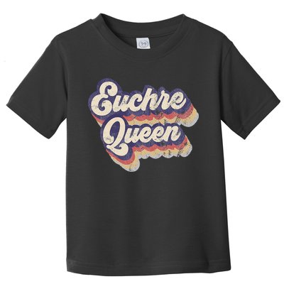 Euchre Queen Euchre Card Game Player Vintage Euchre Toddler T-Shirt