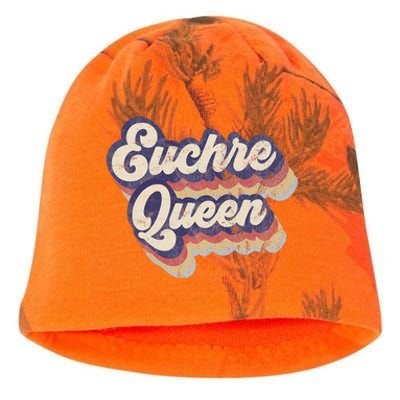 Euchre Queen Euchre Card Game Player Vintage Euchre Kati - Camo Knit Beanie