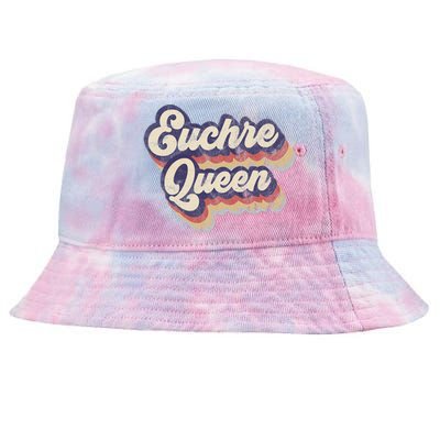 Euchre Queen Euchre Card Game Player Vintage Euchre Tie-Dyed Bucket Hat