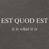 Est Quod Est - It Is What It Is Funny Latin Language Cotton Canvas Backpack