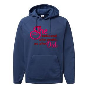 Empowert Quote Gift Performance Fleece Hoodie