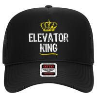 Elevator Queen Girl Mechanic Funny Cool Cute Gift High Crown Mesh Back Trucker Hat