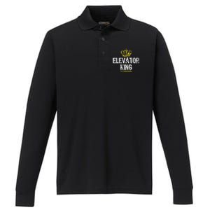 Elevator Queen Girl Mechanic Funny Cool Cute Gift Performance Long Sleeve Polo