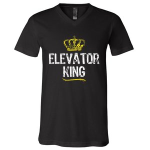 Elevator Queen Girl Mechanic Funny Cool Cute Gift V-Neck T-Shirt