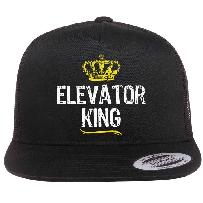 Elevator Queen Girl Mechanic Funny Cool Cute Gift Flat Bill Trucker Hat