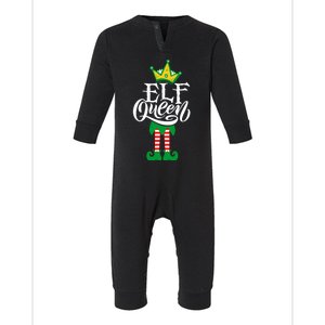 Elf Queen Matching Family Group Elf Squad Christmas Gift Cool Gift Infant Fleece One Piece