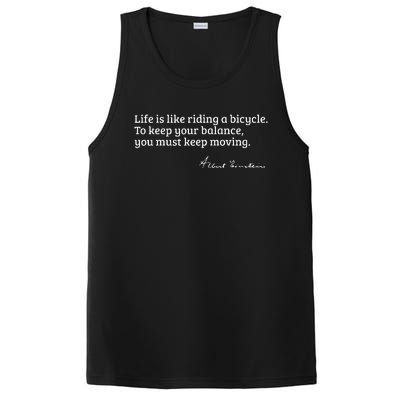 Einstein Quote On How Life Is Like A Bicycle PosiCharge Competitor Tank