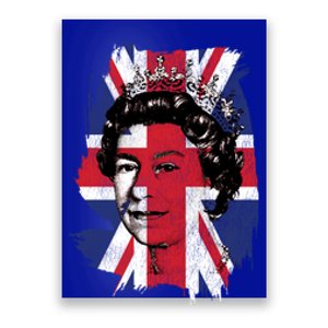 Elizabeth Queen Of England Union Jack Flag Queen Of England Cool Gift Poster