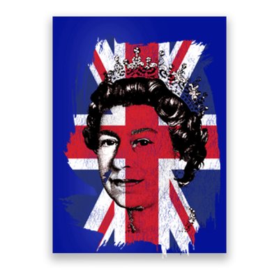 Elizabeth Queen Of England Union Jack Flag Queen Of England Cool Gift Poster