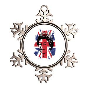 Elizabeth Queen Of England Union Jack Flag Queen Of England Cool Gift Metallic Star Ornament