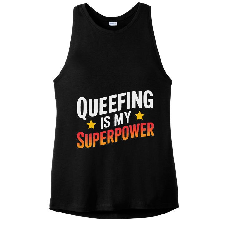 Embarassing Queef Queen Queefed Inappropriate Fart Queefing Ladies PosiCharge Tri-Blend Wicking Tank