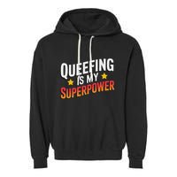 Embarassing Queef Queen Queefed Inappropriate Fart Queefing Garment-Dyed Fleece Hoodie