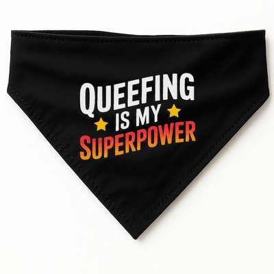 Embarassing Queef Queen Queefed Inappropriate Fart Queefing USA-Made Doggie Bandana