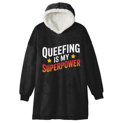 Embarassing Queef Queen Queefed Inappropriate Fart Queefing Hooded Wearable Blanket