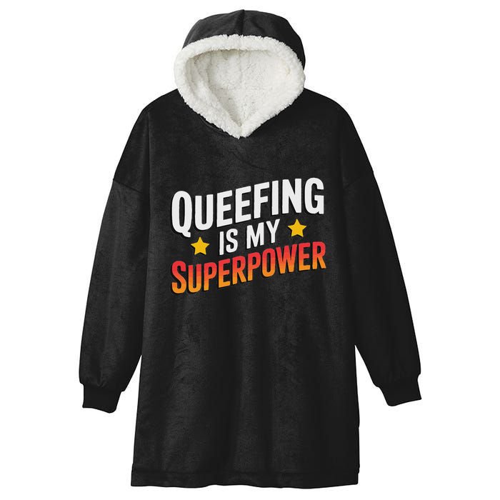 Embarassing Queef Queen Queefed Inappropriate Fart Queefing Hooded Wearable Blanket