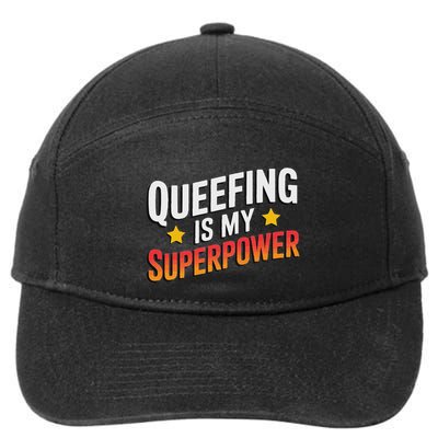 Embarassing Queef Queen Queefed Inappropriate Fart Queefing 7-Panel Snapback Hat