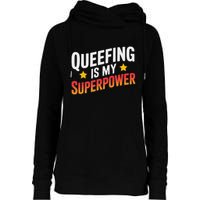 Embarassing Queef Queen Queefed Inappropriate Fart Queefing Womens Funnel Neck Pullover Hood
