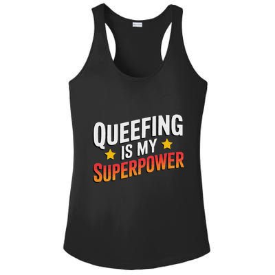 Embarassing Queef Queen Queefed Inappropriate Fart Queefing Ladies PosiCharge Competitor Racerback Tank