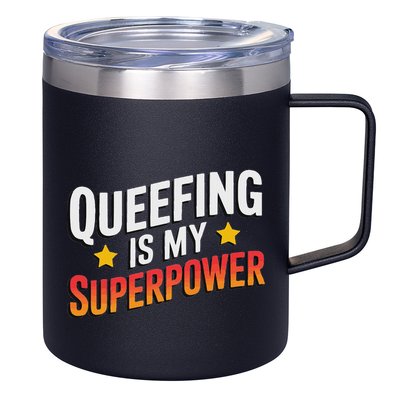 Embarassing Queef Queen Queefed Inappropriate Fart Queefing 12oz Stainless Steel Coffee Mug