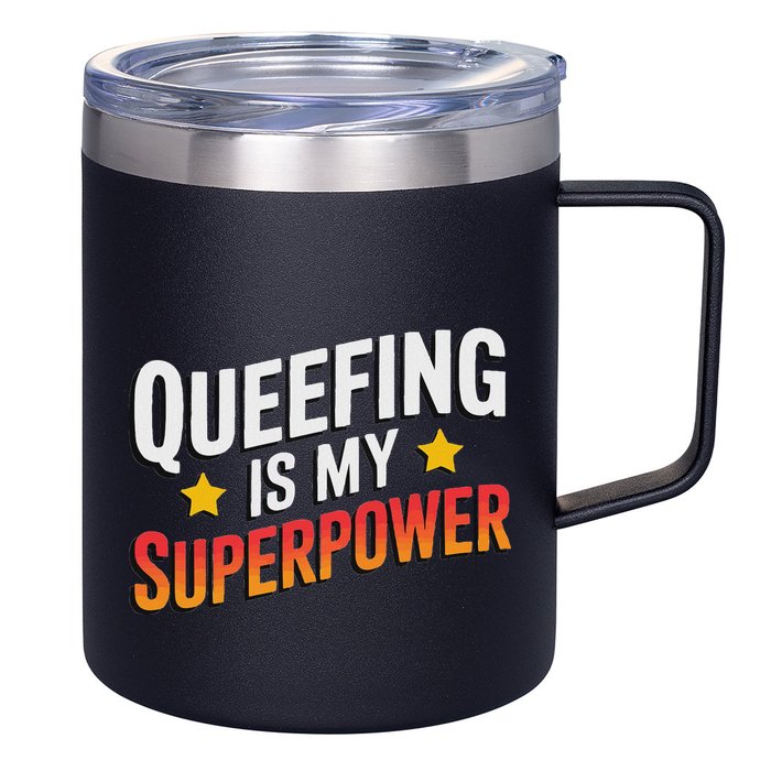 Embarassing Queef Queen Queefed Inappropriate Fart Queefing 12oz Stainless Steel Coffee Mug