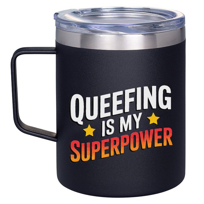 Embarassing Queef Queen Queefed Inappropriate Fart Queefing 12oz Stainless Steel Coffee Mug