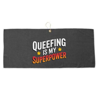 Embarassing Queef Queen Queefed Inappropriate Fart Queefing Large Microfiber Waffle Golf Towel
