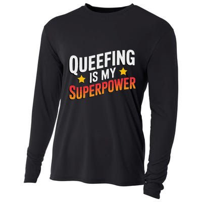 Embarassing Queef Queen Queefed Inappropriate Fart Queefing Cooling Performance Long Sleeve Crew