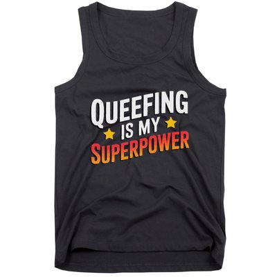 Embarassing Queef Queen Queefed Inappropriate Fart Queefing Tank Top