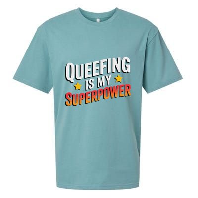 Embarassing Queef Queen Queefed Inappropriate Fart Queefing Sueded Cloud Jersey T-Shirt