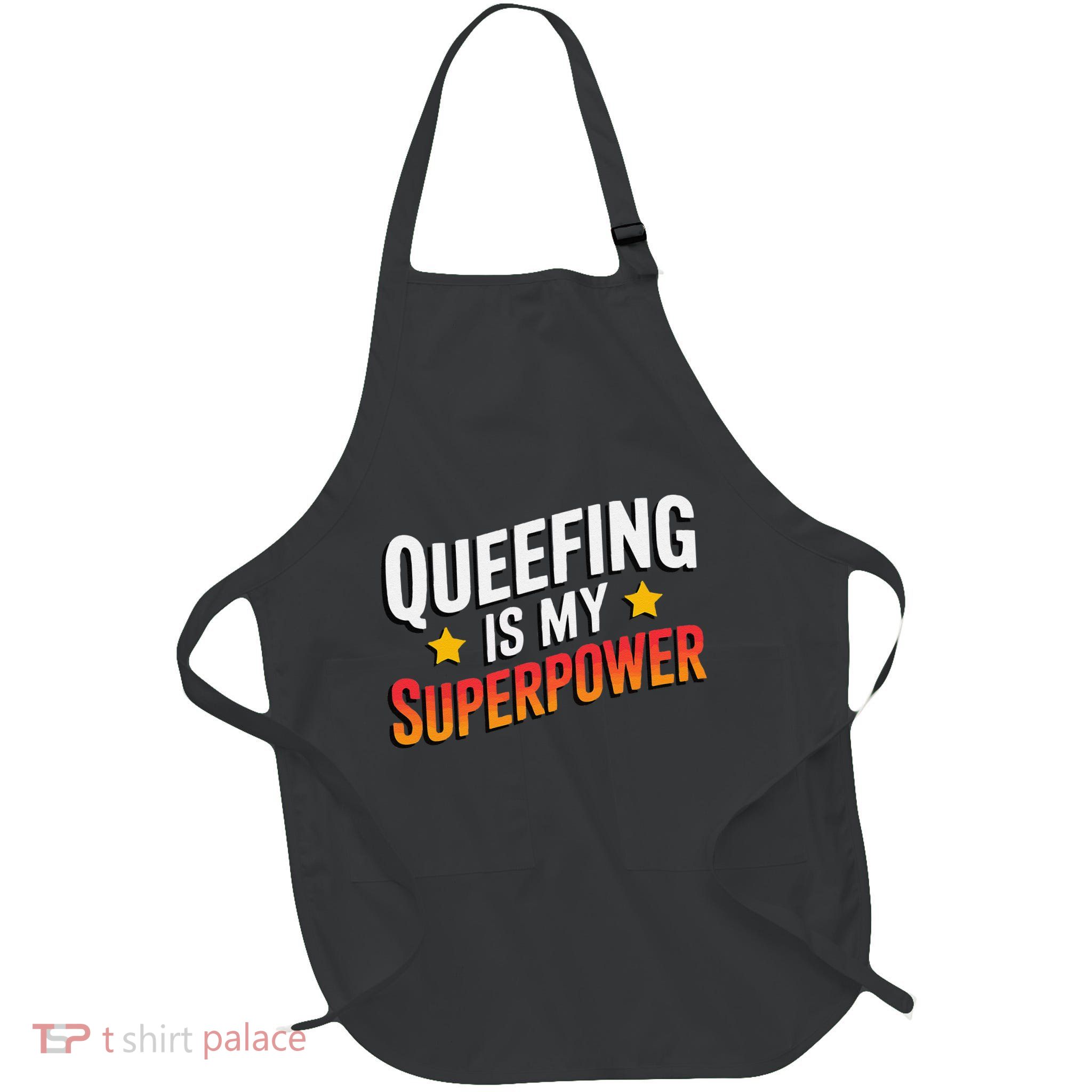 Embarassing Queef Queen Queefed Inappropriate Fart Queefing Full-Length Apron With Pockets