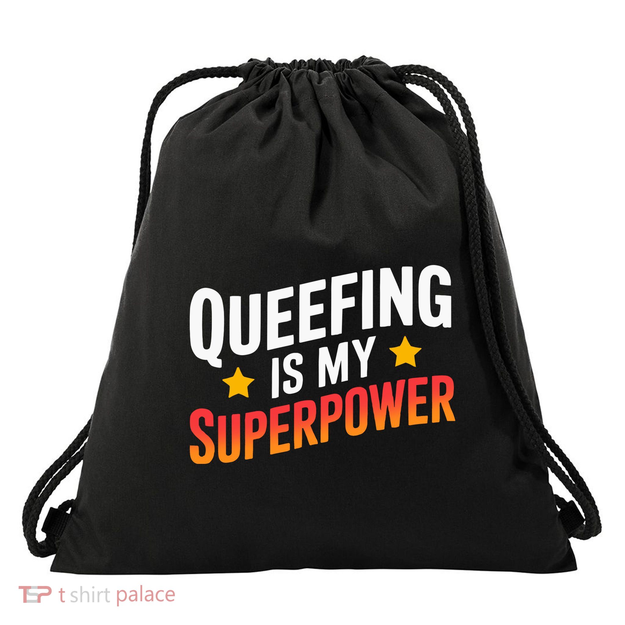 Embarassing Queef Queen Queefed Inappropriate Fart Queefing Drawstring Bag
