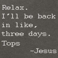Easter Quote Relax I'll Be Back In Like 3 Days Jesus Cotton Canvas Backpack