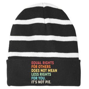 Equal Rights It's Not Pie Striped Beanie with Solid Band