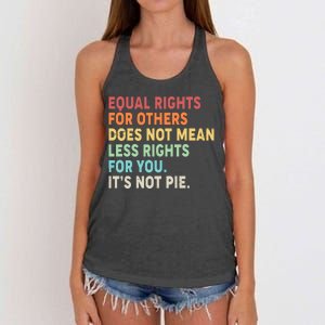 Equal Rights It's Not Pie Women's Knotted Racerback Tank