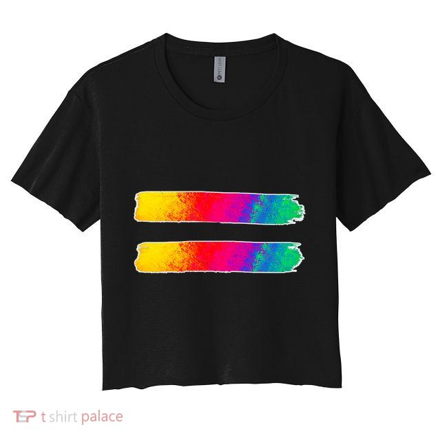 Equality Equal Sign LGBT Pride Awareness Women's Crop Top Tee