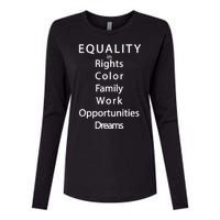 Equality In Rights Color Family Work Opportunities Dreams  Womens Cotton Relaxed Long Sleeve T-Shirt