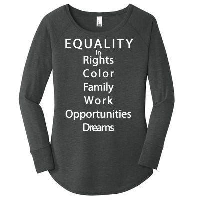 Equality In Rights Color Family Work Opportunities Dreams  Women's Perfect Tri Tunic Long Sleeve Shirt