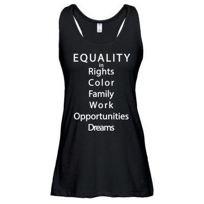 Equality In Rights Color Family Work Opportunities Dreams  Ladies Essential Flowy Tank