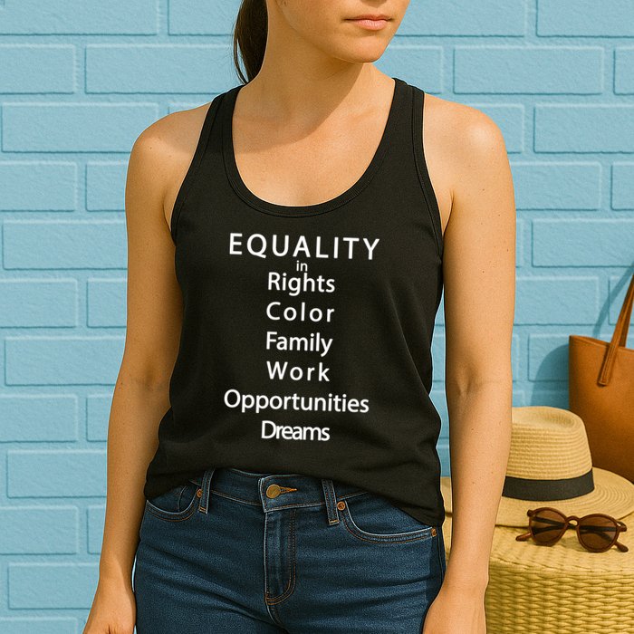 Equality In Rights Color Family Work Opportunities Dreams  Womens Tank Top