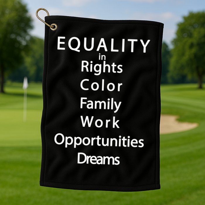 Equality In Rights Color Family Work Opportunities Dreams  Golf Towel