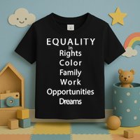 Equality In Rights Color Family Work Opportunities Dreams  Toddler T-Shirt