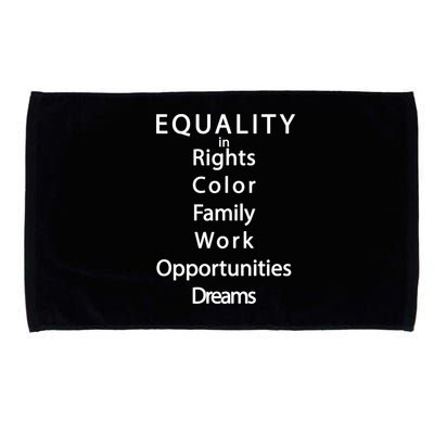Equality In Rights Color Family Work Opportunities Dreams  Microfiber Hand Towel